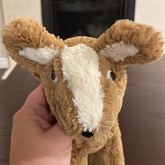 Manhattan Toy Company Light Brown and White Stuffed Plush Toy Deer/Fawn 10” tall - Picture 7 of 7